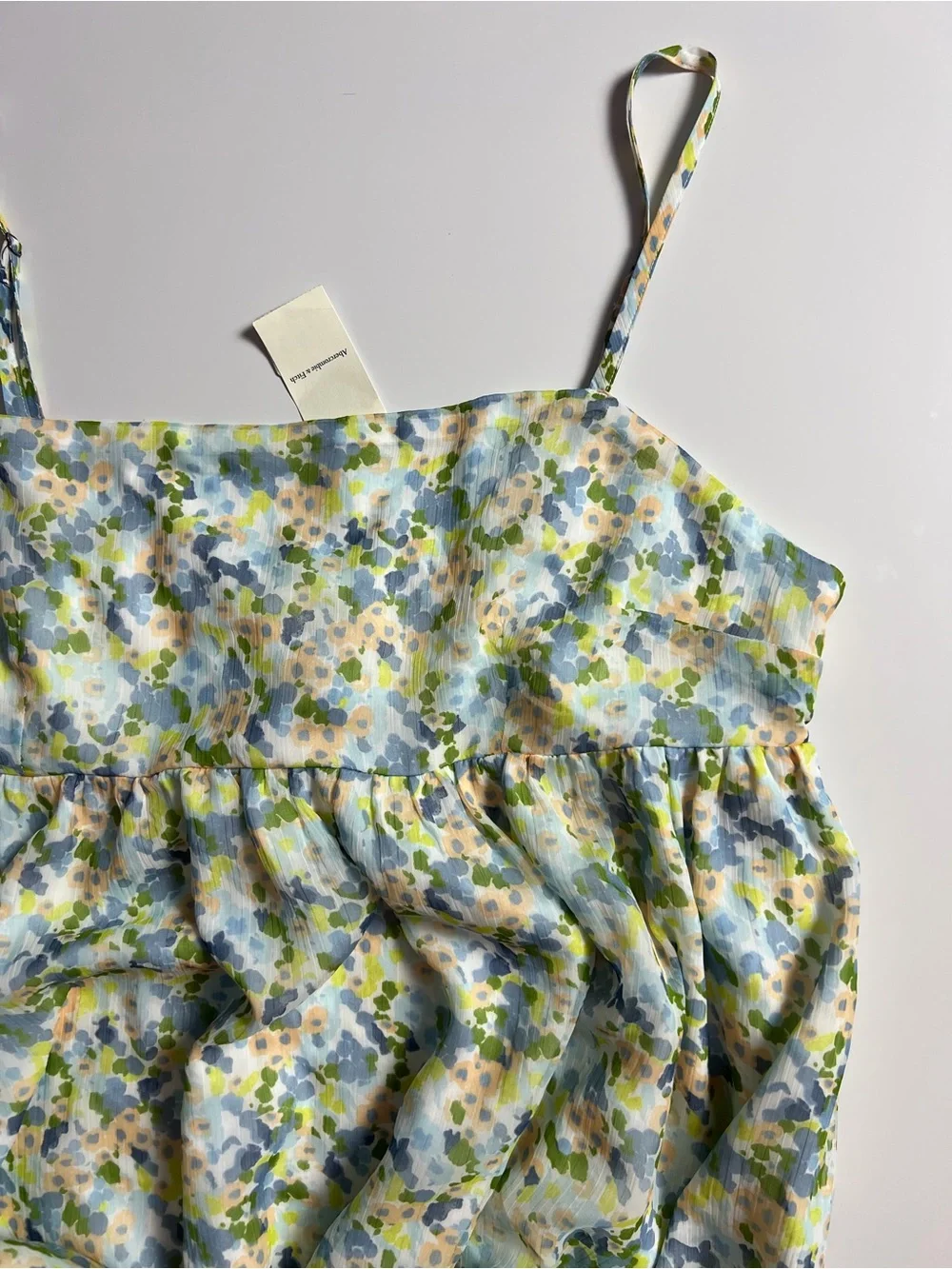 Abercrombie & Fitch Floral Maxi Dress in Blue, Green, Cream